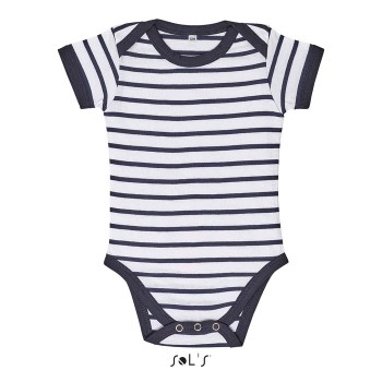 SOL'S MILES BABY svītrains zīdaiņu bodijs