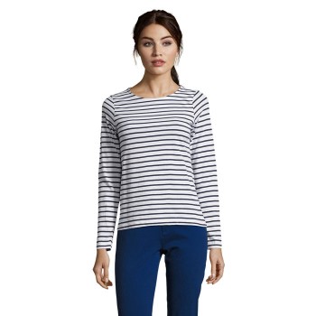 SOL'S MARINE striped long sleeve T-shirt, women's SOL'S MARINE striped long sleeve T-shirt, women's