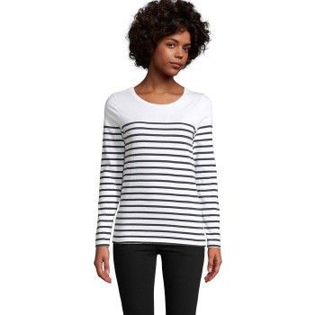 SOL'S MATELOT LSL striped long sleeve T-shirt, women's