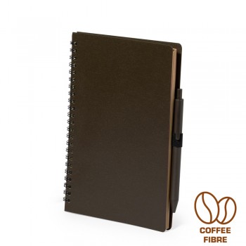 Coffee fibre notebook A5 with ball pen