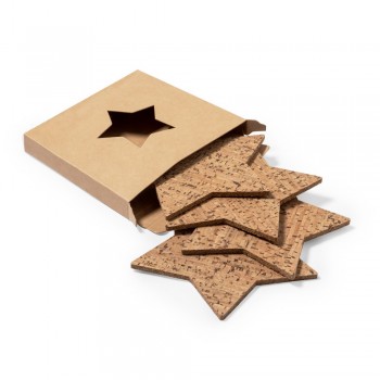 Cork cup coaster set 