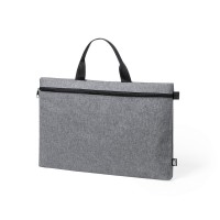 Document bag with handle and zipped front pocket, made from RPET AIV6871-19