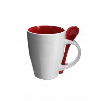 Ceramic mug 300 ml with spoon AIV5269-05