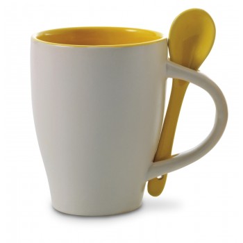 Ceramic mug 300 ml with spoon AIV5269-08
