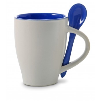 Ceramic mug 300 ml with spoon AIV5269-04