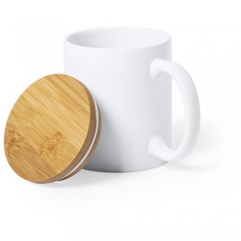 Ceramic mug 370 ml with bamboo lid AIV0887-02