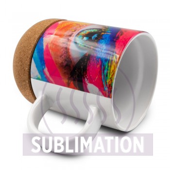 Ceramic mug 370 ml, cork detail | Kate AIV8297-02