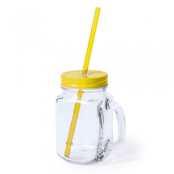 Drinking jar 500 ml with straw AIV8983-08