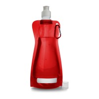 Foldable sports bottle 420 ml with carabiner AIV6503-05
