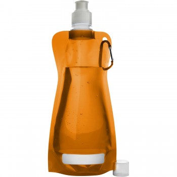 Foldable sports bottle 420 ml with carabiner AIV6503-07