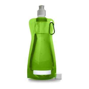 Foldable sports bottle 420 ml with carabiner AIV6503-10
