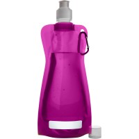 Foldable sports bottle 420 ml with carabiner AIV6503-21