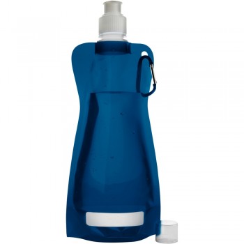 Foldable sports bottle 420 ml with carabiner AIV6503-04