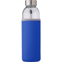 Glass sports bottle 500 ml with pouch, metal lid with handle, only for cold drinks AIV0939-11