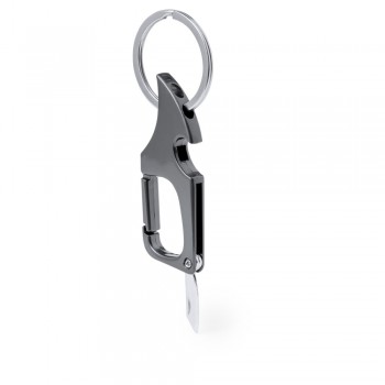 Keyring, bottle opener, box opener blade