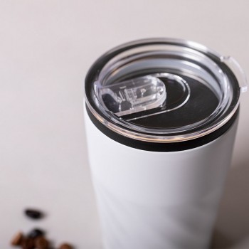 Thermo mug 350 ml with plastic lid, stainless steel double walled AIV0033-02