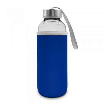Glass sports bottle 420 ml with pouch AIV0462-04
