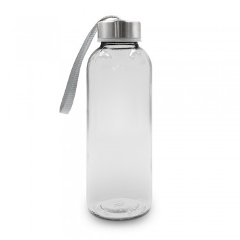 Glass sports bottle 420 ml with pouch AIV0462-06