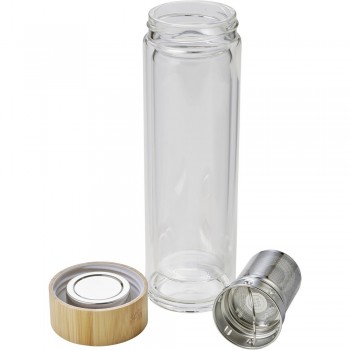 Glass vacuum flask 420 ml with sieve stopping dregs AIV0774-18 Glass vacuum flask 420 ml with sieve stopping dregs AIV0774-18