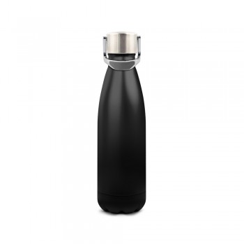 Air Gifts thermo bottle 500 ml with foldable handle, double vacuum walled, stainless steel inside and outside, packed in gift box, shiny finish, thermal insulation scale: 4 +leakproof AIV0843-03