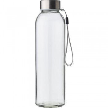 Glass sports bottle 500 ml with pouch, metal lid with handle, only for cold drinks AIV0939-03 Glass sports bottle 500 ml with pouch, metal lid with handle, only for cold drinks AIV0939-03