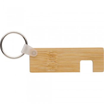 Bamboo keyring, phone stand