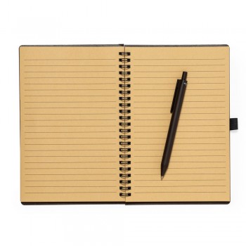 Coffee fibre notebook A5 with ball pen