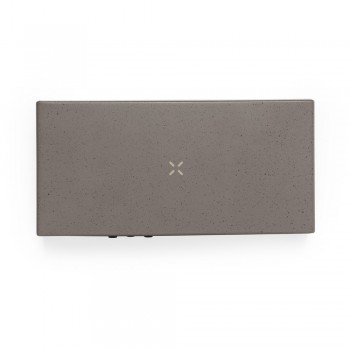 Coffee fibre and recycled cotton wireless charger 10W, multifunctional digital clock