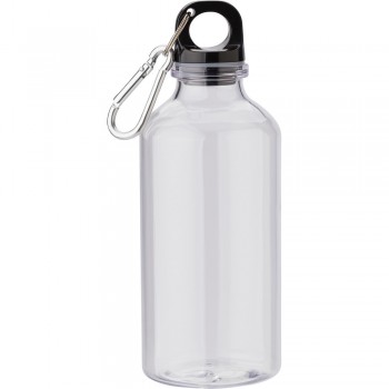 Sports bottle 400 ml with carabiner clip, made of RPET AIV4856-00
