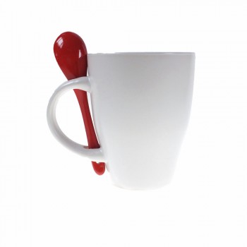 Ceramic mug 300 ml with spoon AIV5269-05 Ceramic mug 300 ml with spoon AIV5269-05