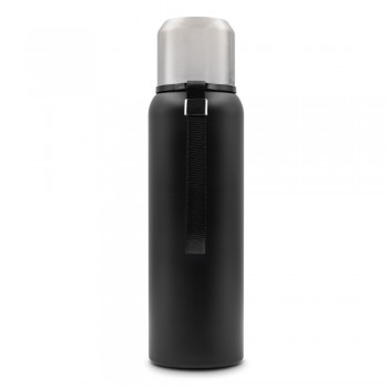 Air Gifts vacuum flask 750 ml with hand strap, double vacuum walled, stainless steel inside and outside, leakproof lid, thermal insulation scale: 4 +leakproof AIV7234-03 Air Gifts vacuum flask 750 ml with hand strap, double vacuum walled, stainless steel inside and outside, leakproof lid, thermal insulation scale: 4 +leakproof AIV7234-03