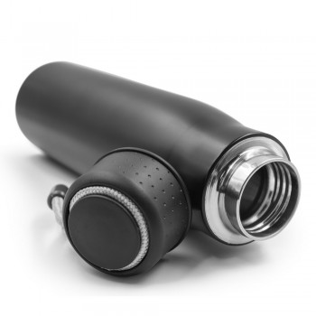 Air Gifts thermo bottle 500 ml with handle, double vacuum walled, stainless steel inside and outside, leakproof lid, matt finish, thermal insulation scale: 4 +leakproof AIV7280-03