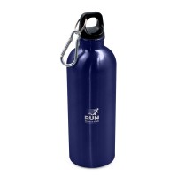 Sports bottle 500 ml with carabiner, navy blue