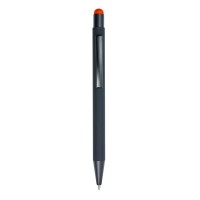 Ball pen, touch pen with rubber finishing, the surface colour after engraving matches the rubber tip colour AIV1907-07