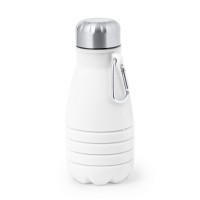 Foldable sports bottle 550 ml with carabiner clip