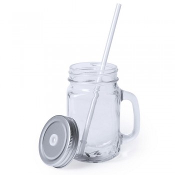 Drinking jar 500 ml with straw AIV8983-32