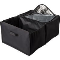 Foldable car organizer, cooler compartment