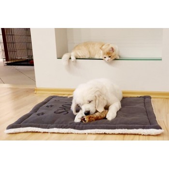 Personalizēta lolojumdzīvnieku gulta suņiem, liela, 60x80 CM, mīksta un ērta (bēša)