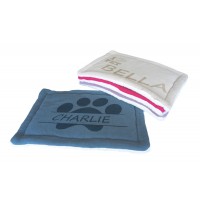 Personalised Cat Bed Cushion, Ideal for Metal Dog Crates , Machine Wash & Dry, Size 60x40cm (Grey)