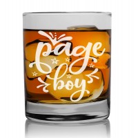 50. Dzimšanas Dienas Dāvana Vīriešiem  ar Gravējumu - "Page Boy" ,Stikla Viskija glāze 270ml