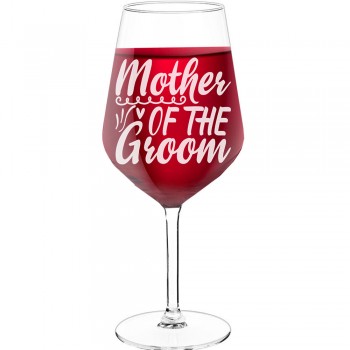 18Th Birthday Wine Glass With Engraved Text - "Mother Of The Groom 3", Best Friend Gift, Size 530ml