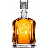Degvīna Karafe ar Uzrakstu - "Once Upon A Dream" ,Dāvana Vīrietim Jubilejā, Izmērs 700Ml