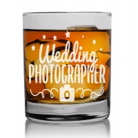 70. Dzimšanas Dienas Dāvana Vīriešiem ar Gravējumu - "Wedding Photographer" ,Personalizēta viskija glāze 270ml