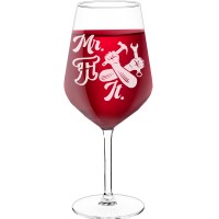 Birthday Wine Glass With Engraved Text - "Mr Fix It", Fiend Gift, Size 530ml