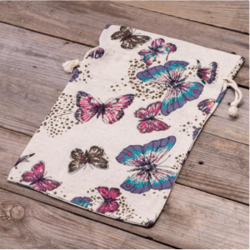 Bag like linen with printing 30 x 40 cm - natural / butterfly Bag like linen with printing 30 x 40 cm - natural / butterfly