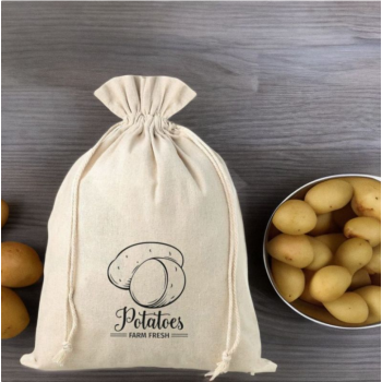 Bag like linen with printing 35 x 50 cm - for potatoes