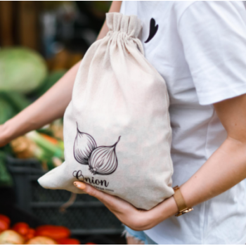 Bag like linen with printing 30 x 40 cm - for onion Bag like linen with printing 30 x 40 cm - for onion