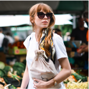 Bag like linen with printing 30 x 40 cm - for onion Bag like linen with printing 30 x 40 cm - for onion