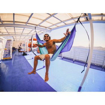 Travel hammock ADVENTURE HAMMOCK, Ice Blue