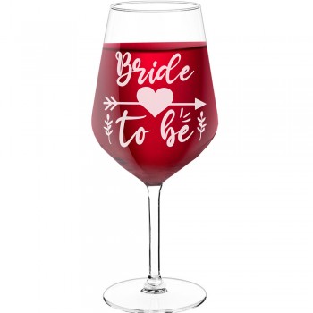Wine Glass With Engraved Text - "Bride To Be", Best Friend Gift, Size 530ml